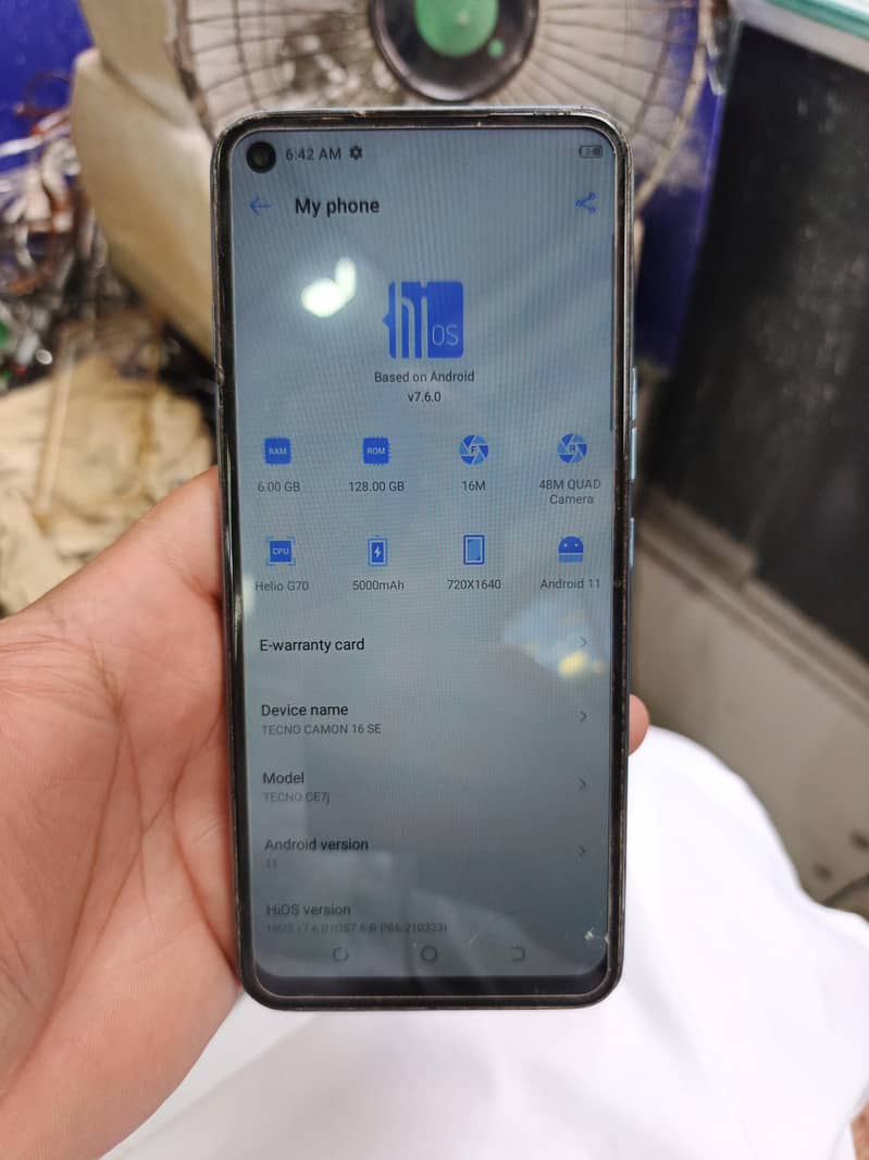 tecno camon 16se 6