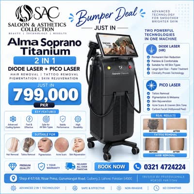 Hair Removal Soprano Laser Machine Stock Available