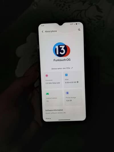 Vivo Y33s 8 128 box Sath ha