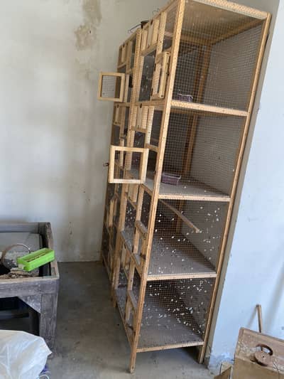Wood cage for dove bird