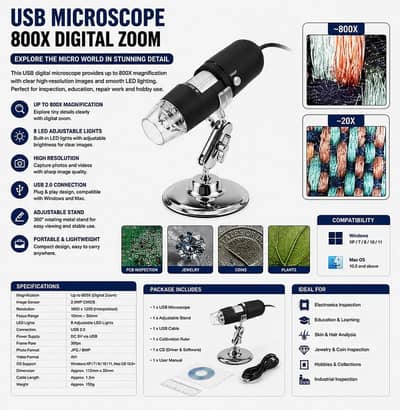 USB Microscope 800X price in pakistan