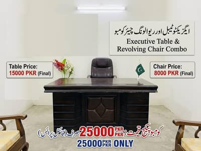 Office table and chair available for sale