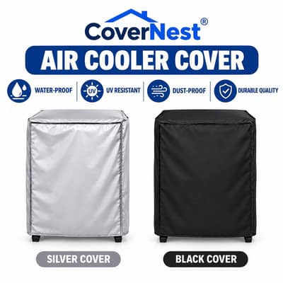 full waterproof fabric cooler cover silver & black colour all size