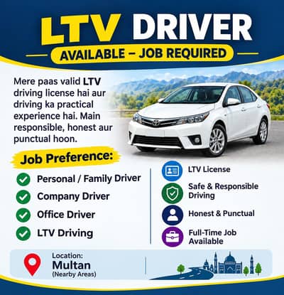 Driver ki job zarorat hai mujhy