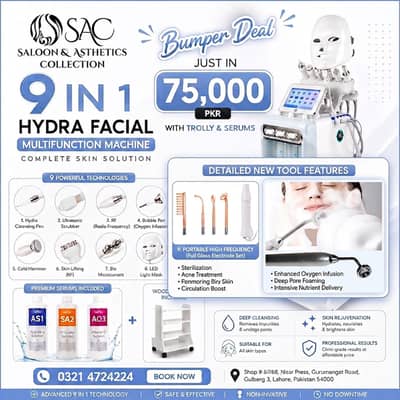 Hydra Facial Machine Available 8 in 1 Unit Gullberg.