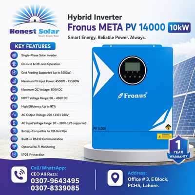Fronus PV 14000 10KW ON~OFF Grid