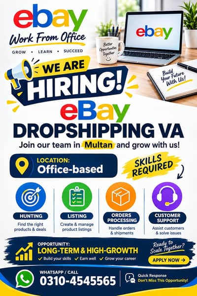 eBay Dropshipping VA required - Good opportunity