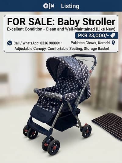 Baby Stroller for Sale (Like New Condition)