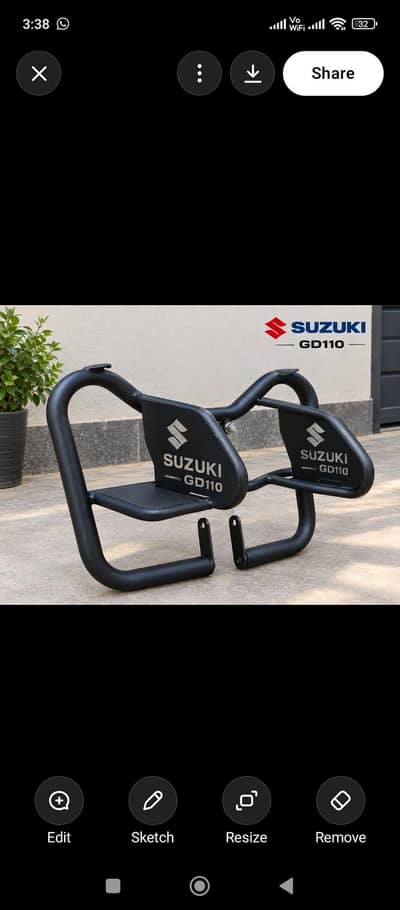 Suzuki GS 150 and GS 110 premium quality safety gaurd