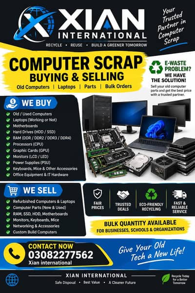 Computer Scrap Buyer Karachi | Old & Dead PC, Laptop, RAM, CPU, HDD