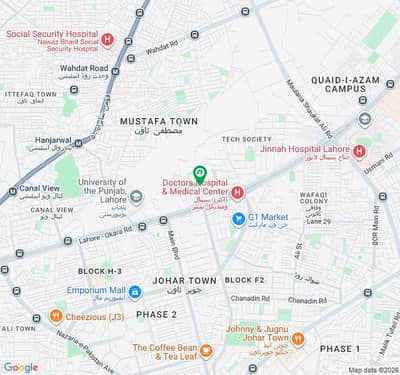 Residence 30 Marla Plot On Main Canal Road Pcsir Phase 1 Society Johar Town Lahore