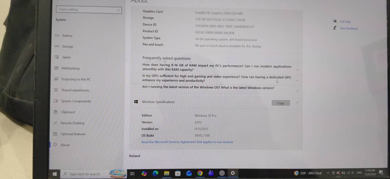 Dell latitude E5550 6