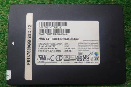 Samsung PM883 Series 7.68TB SATA 6Gb/s 2.5in Enterprise SSD MZ-7LH7T6H