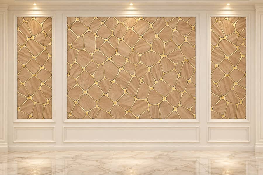 Wall paper- Pvc wallpanel- Pvc wallpaper- Solid panel - wall sheet 18