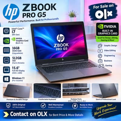 HP ZBook Pro G5 – Powerful Professional Laptop for Sale! 