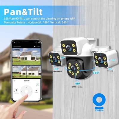Outdoor Triple-Lens PTZ Security Camera