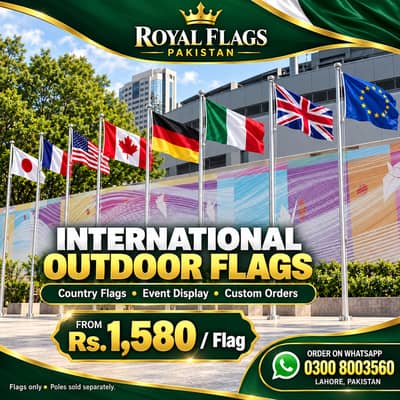 USA Flag, UK Flag, Canada Flag, Australia flag, Dubai & Turkey Flags
