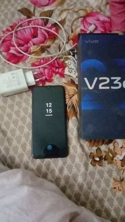Vivo V23e 8.256 box charger available condition 10 by 9