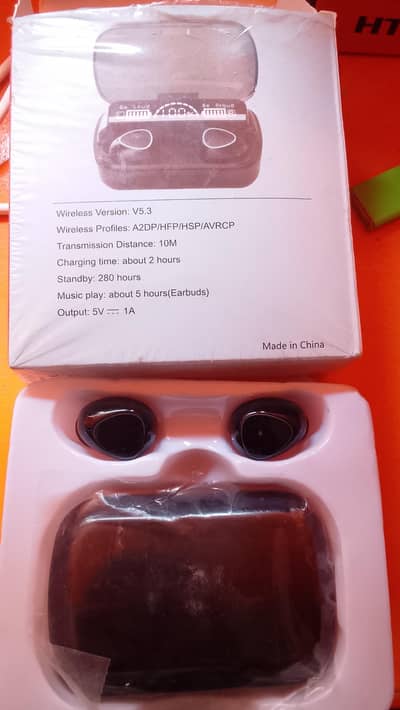 M10 TWS bluetooth5.3 earbuds -led desply-power bank case-280H standby