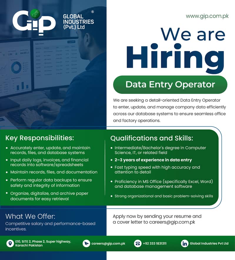 We are hiring - Data Entry Operator 0