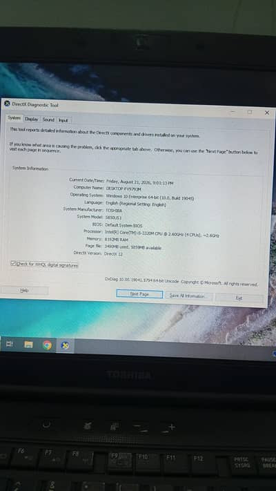 Toshiba Satellite Pro Core i5 3rd Gen 8GB 224GB SSD