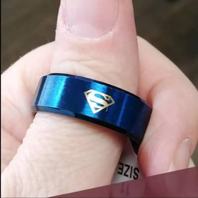 Blue super man ring