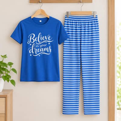 Women's cotton jersey night suit