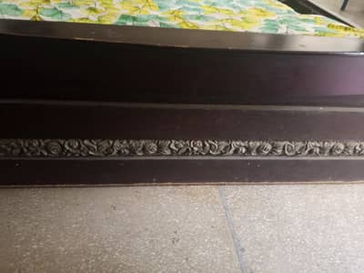 Double bed for sale with 2 side table