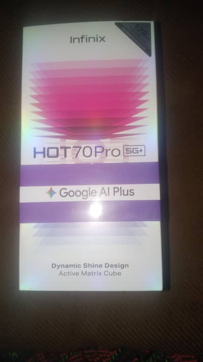 Infinix hot 70 pro 8/128 same day active just box open