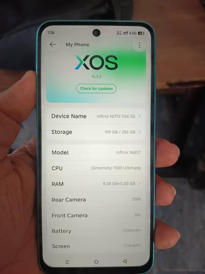 Infinix Note 50x 5G Complete Box