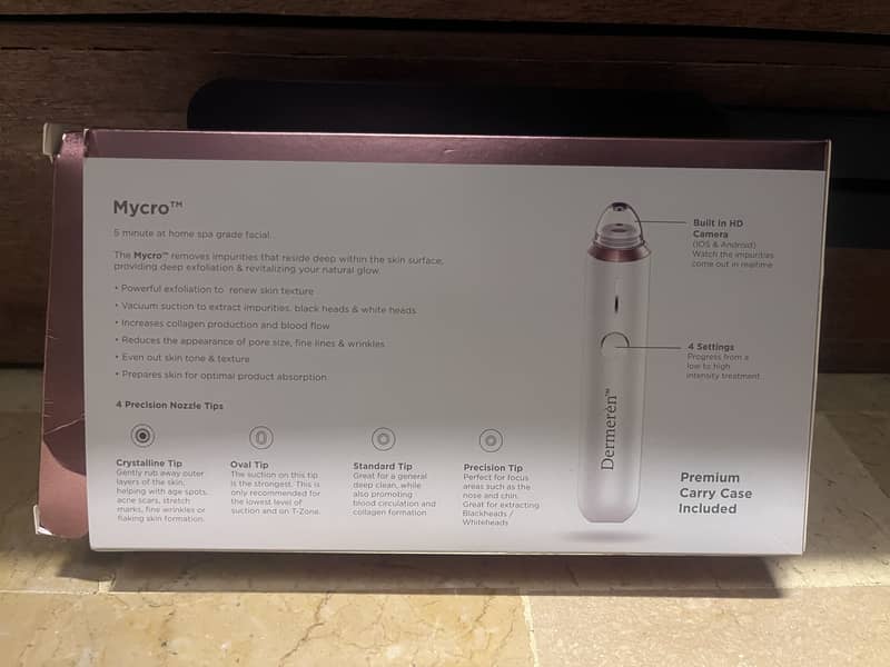 Dermeren MYCRO, microdermabrasion tool, pore vacuum, blackhead remover 2