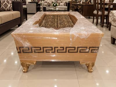 Golden color sofa table brand new