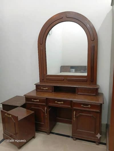 FULLY PURE BLACK WOOD DRESSING TABLE