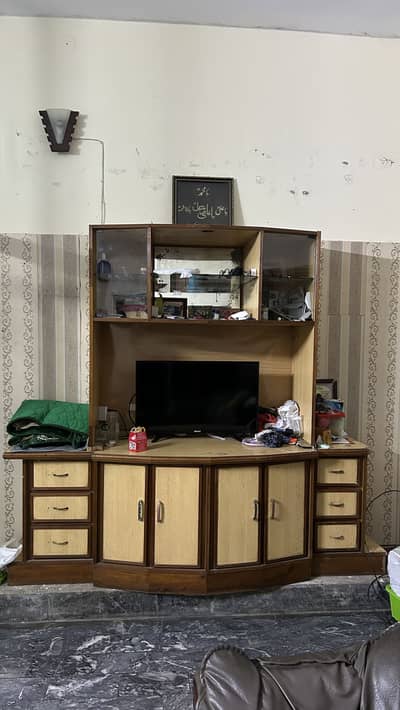 TV & Book Showcase Cabinet