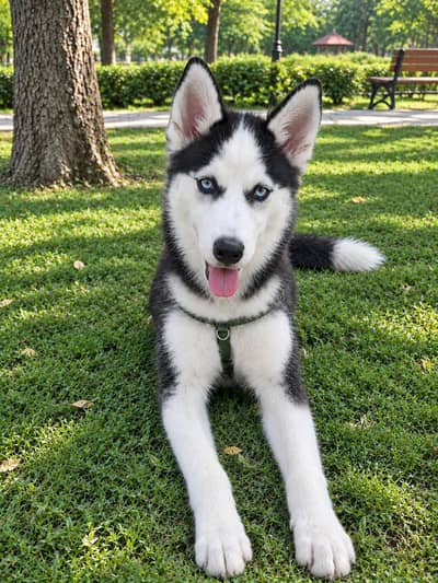 healthy and active dog