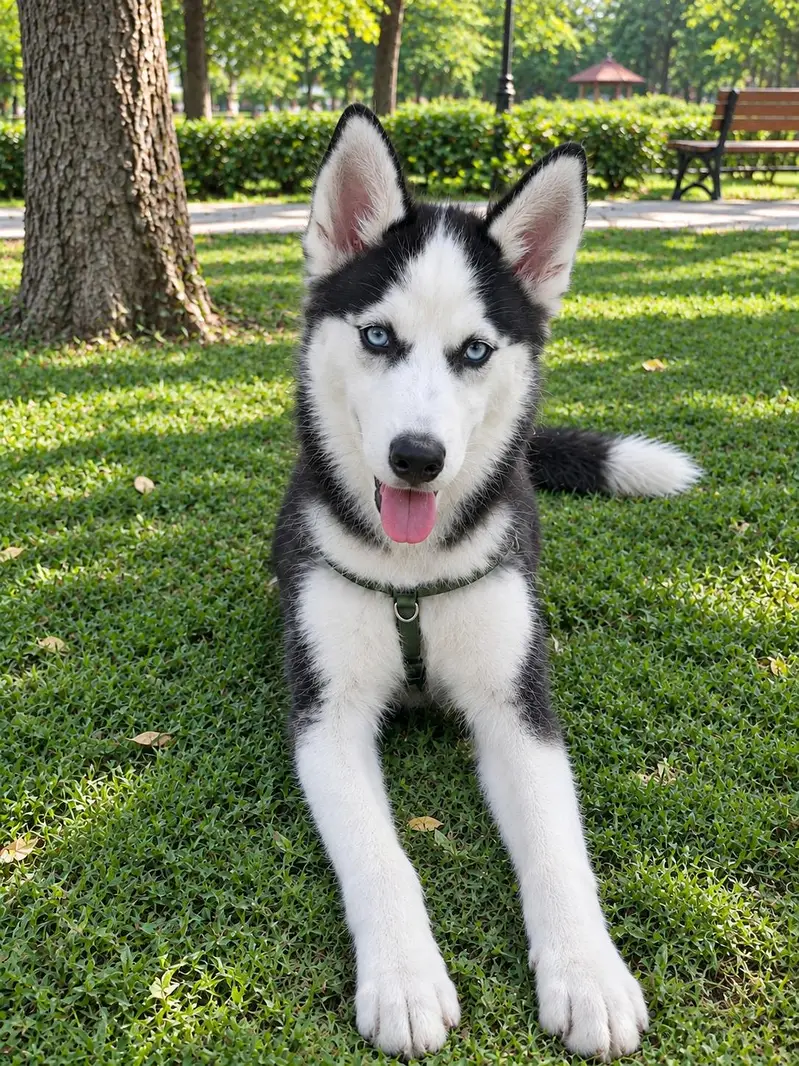 healthy and active dog