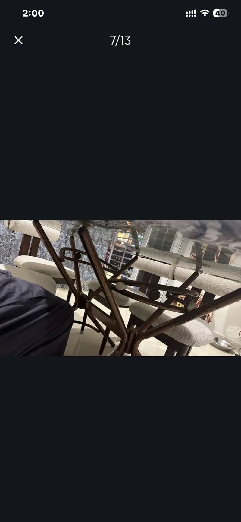 GLASS TOP DINING TABLE 1