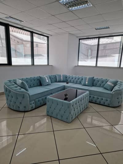 8setearL shape new sofa diamond foam with table cousin