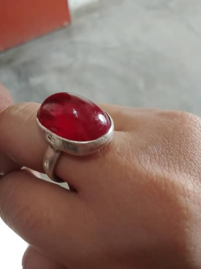 annaari yaqoot Ring chandi ki