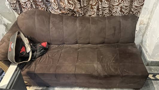 3 seater sofa brown colour