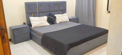 King Size Bed Set with Mattress & Side Tables – Rs. 60,000