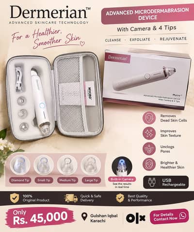 Dermeren MYCRO, microdermabrasion tool, pore vacuum, blackhead remover