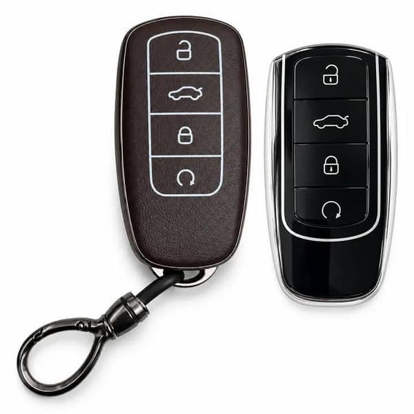 TPU Key Cover for Jaecoo J7 / Omoda E5 / Chery Tiggo 8 Pro with Metal Keychain | Car Key Protector Case