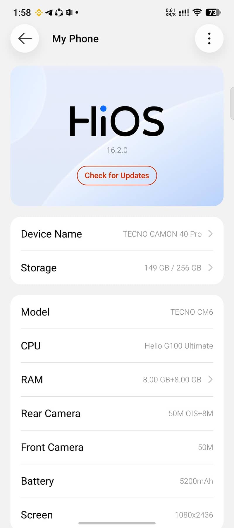 Tecno CAMON 40 Pro 6