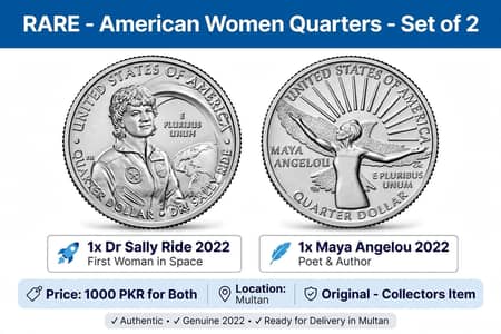 RARE USA American Women Quarters 2022 - Sally Ride + Maya Angelou