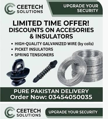 Complete Electric Fence Material (Wire, Insulators, Energizers)