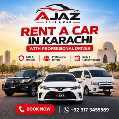 Rent a Car in Karachi With Driver | AJAZ Car Rental Karachi