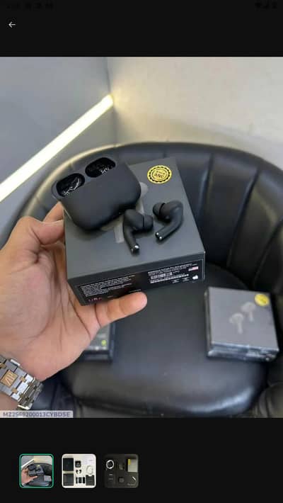 Black Pro 2 Wireless Earbuds With ANC & Heavy Bass - Brand New