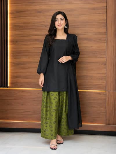 WOMEN 3PCS COTTON SUIT