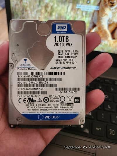WD 1.0TB Laptop Hard Drive